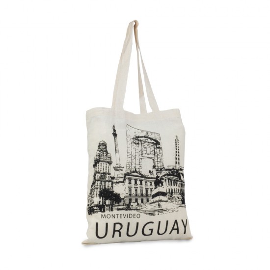 Bolso Algodon Line Art 01 38x42cm Montevideo