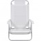 Silla Reclinable Bel Aluminio 6 Pos. Blanco