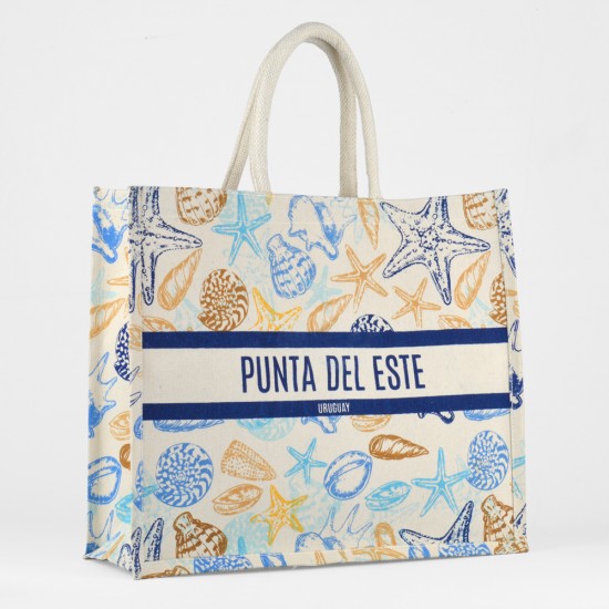Bolso Yute Deco 42x36x15cm Pun. del Este