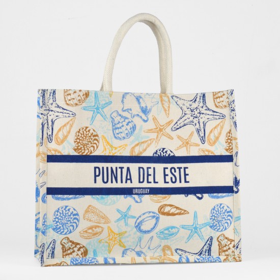 Bolso Yute Deco 42x36x15cm Pun. del Este