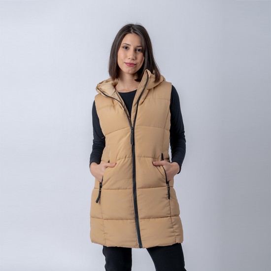 Chaleco Dama Inflado Beige