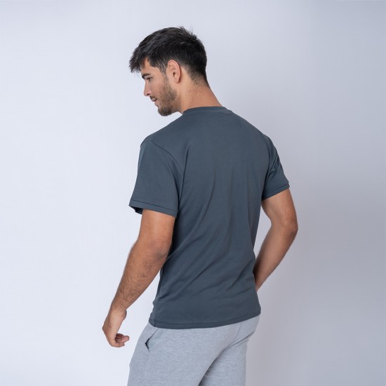 Camiseta Algodon Premium Gris Topo
