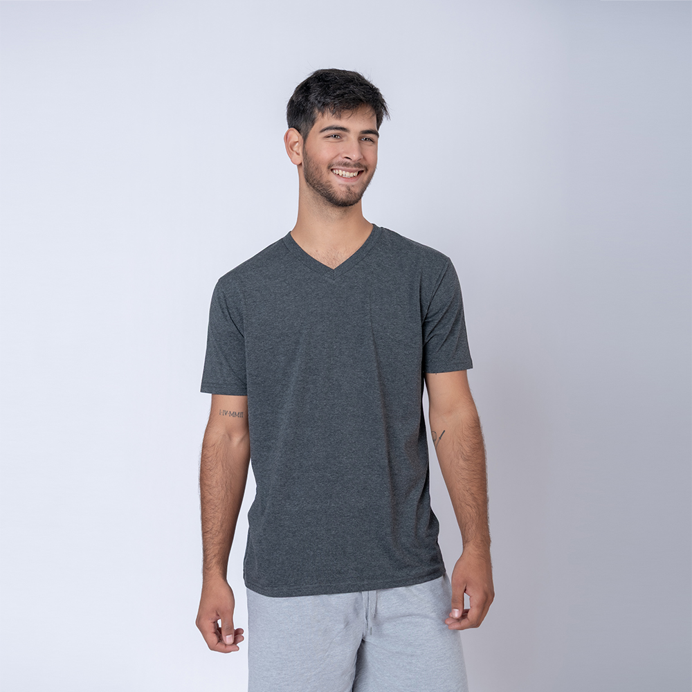 Camiseta Slim Negro Melange