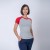Camiseta Dama Subliprint gris melange/rojo