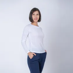 Camiseta Dama Subliprint Manga Larga blanco/blanco