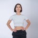Camiseta Top Dama Verano Gris Melange