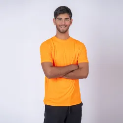 Camiseta Drycool Lisa Naranja Fluo