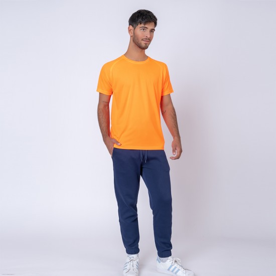 Camiseta 100% Dry Texturada Naranja Fluo
