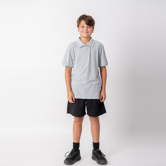 Remera Polo niño Mix Gris melange