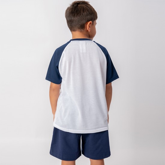 Camiseta Niño Subliprint blanco/azul