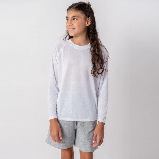 Camiseta Niño Subliprint Manga Larga Blanca
