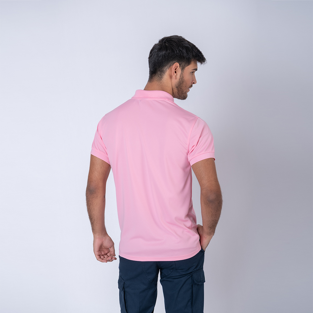 Remera polo dry rosado