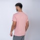 Camiseta slim algodon rosado