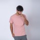 Camiseta slim algodon rosado