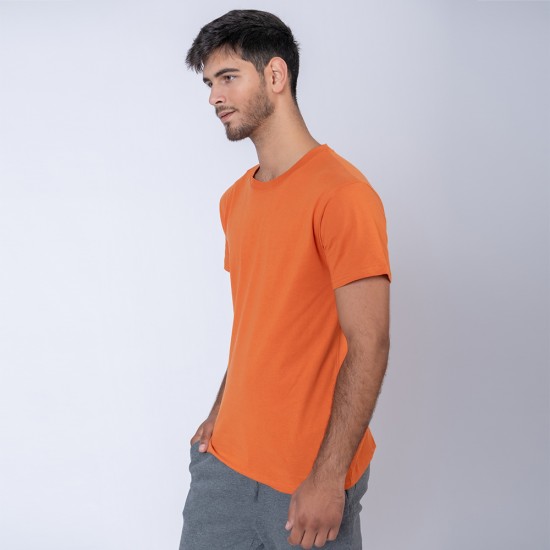 Camiseta slim algodon terracota