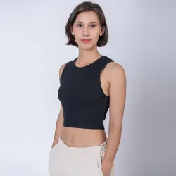 Top Dama Verano Negro