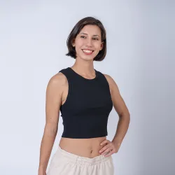 Top Dama Verano Negro