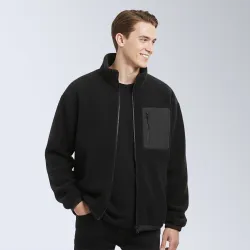 Campera Polar Flip Reversible Negro