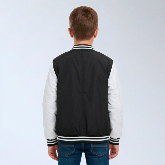 Campera California Niño Negro/Blanco