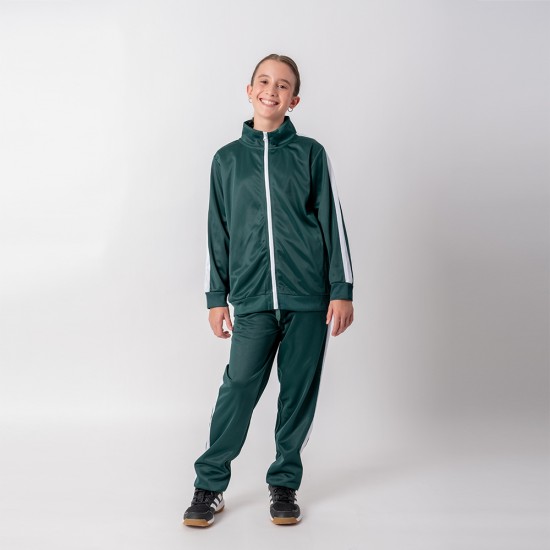 Campera Deportiva Niño Verde/Blanco