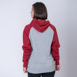 Canguro Felpa SW gris melange/bordeaux