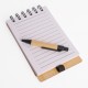 Libreta tapa bamboo con bolígrafo 70 hojas NEGRO