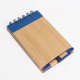 Libreta tapa bamboo con bolígrafo 70 hojas AZUL