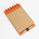 Libreta tapa bamboo con bolígrafo 70 hojas NARANJA