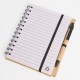 Libreta tapa bamboo con bolígrafo 70 hojas NEGRO