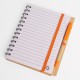 Libreta tapa bamboo con bolígrafo 70 hojas NARANJA