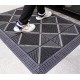 Piso Felpudo Encastrable 15x15 Negro/Gris