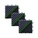 Piso Felpudo Encastrable 15x15 Negro/Verde