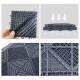 Piso Felpudo Encastrable 15x15 Negro/Gris