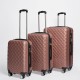Set Valijas Abs 20" 24" 28" Rosa Sepia