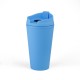 Vaso Plastico 450ml con Sorbito Celeste