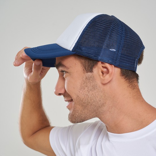 Gorro 5013 Trucker azul marino/blanco