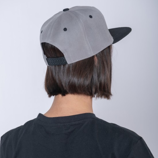Gorro 5040 Visera Plana gris melange/negro