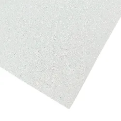 Goma Eva Glitter con adhesivo 60x40cm x10u. Blanco