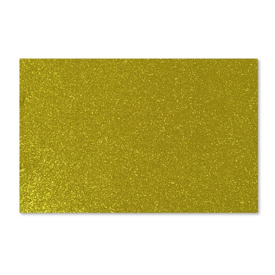 Goma Eva Glitter con adhesivo 60x40cm x10u. Dorado