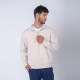 Buzo Felpa Medio Cierre Metal Beige