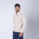 Buzo Felpa Medio Cierre Metal Beige