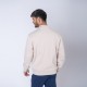 Buzo Felpa Medio Cierre Metal Beige