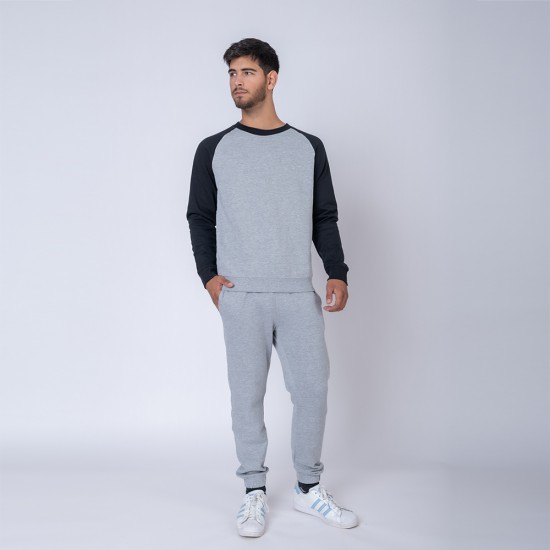 Buzo Felpa SW gris melange/negro