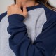 Buzo Felpa SW gris melange/azul