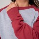 Buzo Felpa SW gris melange/bordeaux