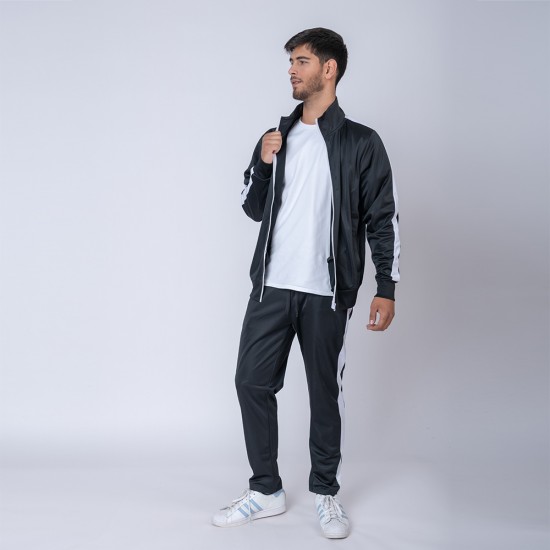 Campera deportiva negro/blanco