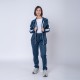 Campera deportiva azul/blanco