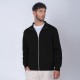 Campera Felpa Cierre Metal Negro
