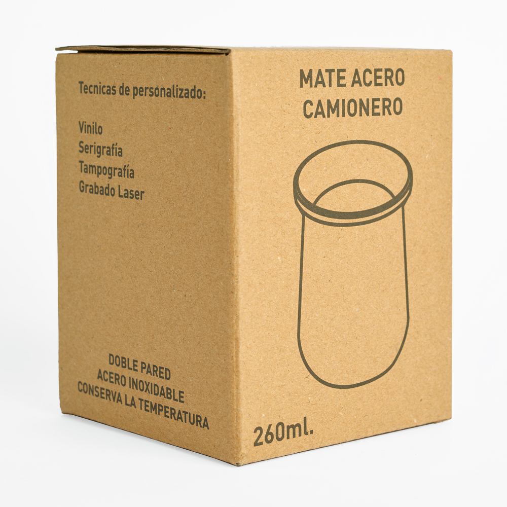 Mate Acero Camionero Negro