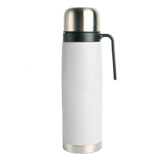 Termo de Acero Doble Pared 1000ml 032 Blanco